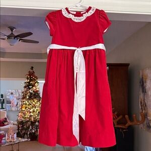 The Bailey Boys Classic Red Dress with White ribbon
